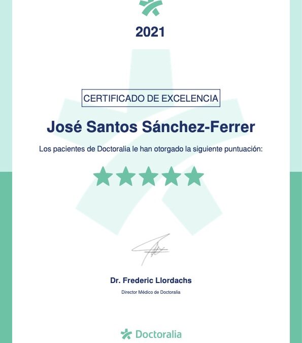 certificado de excelencia jose 2021